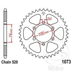 Stahl Kettenrad Hinten JT JTR1073.46 ilość zębów 46Z