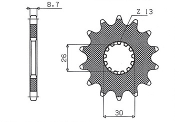 Sunstar Vorderes Kettenrad aus Stahl TRIUMPH DAYTONA 955/SPRINT ST/SPRINT GT [17]