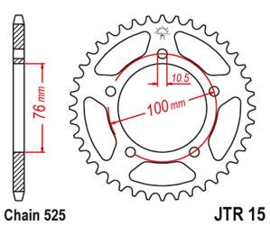 JT Hinteres Ritzel Stahl [44 Zähne] BENELLI BN 302 15-19 445644JT
