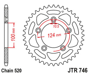 JT Hinteres Ritzel Stahl [48 Zähne] DUCATI PANIGALE 899 14-15 / SCRAMBLER 800 15-18