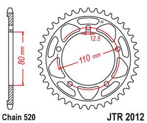 JT Hinteres Ritzel Stahl [42 Zähne] TRIUMPH 865 AMERICA/AMERICA LT/SPEEDMASTER 14-17