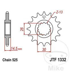 Ritzel vorne JT JTF1332.17 (17Z)