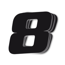 BLACKBIRD Zahlenaufkleber 8