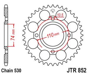 JT Hinteres Ritzel Stahl [41 Zähne] YAMAHA RD 250LC 80-85 / RZ 250