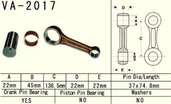 Vesrah Pleuelstange YAMAHA YFM 660 RAPTOR 01