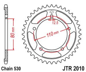 JT Hinteres Ritzel Stahl [46 Zähne] TRIUMPH 750/900/955/1000/1200 TROPHY/DAYTONA/SPRINT/TIGER/TRIDENT 91-03