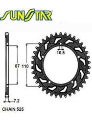 Sunstar Kettenrad aus Stahl SUZUKI GSF 400 BANDIT 89-96 / GSF 650 BANDIT 07-15 [49]