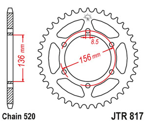 JT Hinteres Ritzel Stahl [46 Zähne] DERBI 659 MULHACEN 07-12 / SUZUKI RGV/TV 250 89-90