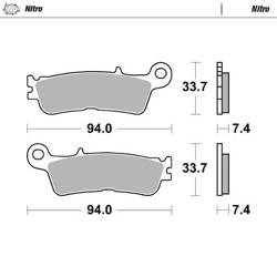 Moto-Master Vorderrad-Bremsbeläge FANTIC XX 125 / XEF/XXF 250/450 / XEX 250 22- / YAMAHA YZ 250 22- / WR/YZ 250F/450F 21- / YZ 450FX 21-