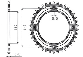 Sunstar Kettenrad aus Stahl YAMAHA XTZ 660 TENERE 96-00 [46]