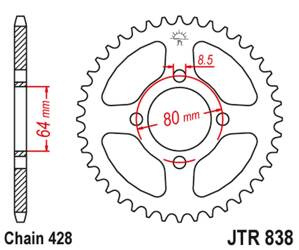 JT Hinteres Ritzel Stahl [35 Zähne] YAMAHA RS 125 75 /