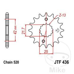 Ritzel vorne JT JTF436.16 (16Z)