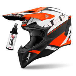 Airoh Wraaap Feel Helm weiß, schwarz, orange / matt