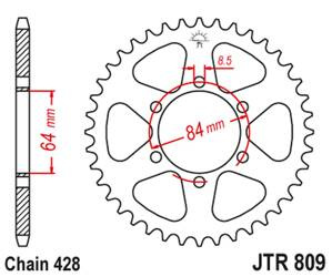 JT Hinteres Ritzel Stahl [46 Zähne] SUZUKI TS 100/125 79-81