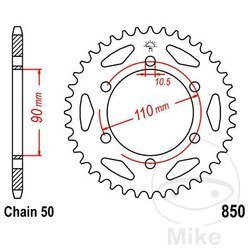 Stahl Kettenrad Hinten JT JTR850.31 ilość zębów 31Z