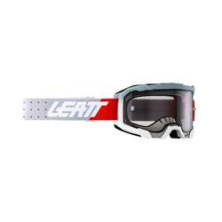 LEATT Goggles für das Kreuz VELOCITY 4.5 Forge - grau, weiß, rot Verspiegeltes Rauchglas Kollektion 2024