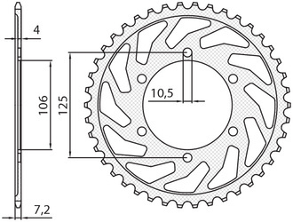Sunstar Kettenrad aus Stahl TRIUMPH 675 06-16  [47]