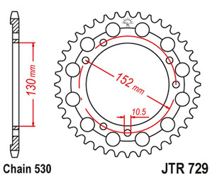 JT Hinteres Ritzel Stahl [46 Zähne] CAGIVA ELEFANT 750/900 90-98 / GRAND CANYON 900 99
