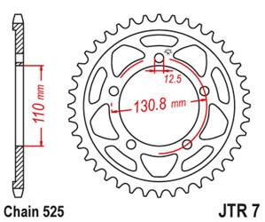 JT Hinteres Ritzel Stahl [45 Zähne] BMW S 1000 RR 09-11 Farbe schwarz