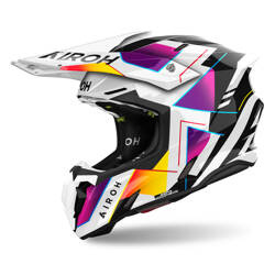 Airoh Twist 3 Rainbow Helm schwarz, weiß, lila / glänzend