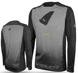 UFO Terrain LV1 Langarm-Radtrikot grau, schwarz