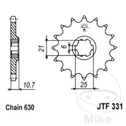 Ritzel vorne JT JTF331.15 (15Z)