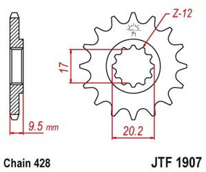 JT Vorderes Ritzel [13 Zähne] KTM SX 85 04-17