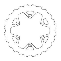 Moto-Master Hintere Bremsscheibe YAMAHA YZ 125 02-18 / YZ 250 02-20 / YZF 250/450 02-18