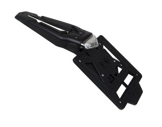 Hintere Kotflügel UNTER KENNZEICHEN MIT LED-LEUCHTE UNIVERSAL (30-GRAD-WINKEL) schwarz Farbe Racetech