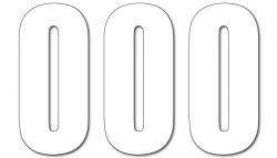 BLACKBIRD Zahlenaufkleber 0