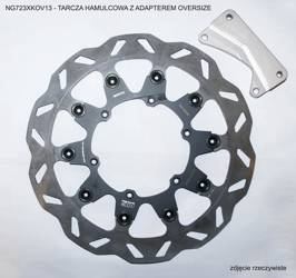 NG Vordere Bremsscheibe mit OVERSIZE-Adapter YAMAHA YZ 125 00-12 /YZF 450 03-04 / WRF 426/450 03-17 / SUZUKI RM 125/250 96-09