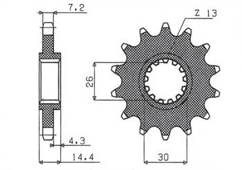 Sunstar Vorderes Kettenrad aus Stahl HONDA VFR 750 94-00 [17]
