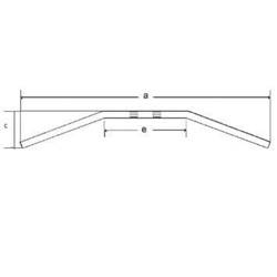 TRW Lucas STEEL 22MM DRAGBAR MEDIUM BLACK COLOR