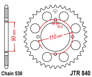 JT Hinteres Ritzel Stahl [35 Zähne] YAMAHA XS 400 82-83 / XS 250 82