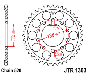 JT Hinteres Ritzel Stahl [43 Zähne] HONDA CBR 600 91-98 / CBR 600 11-14 / CBR 900 RR FIREBLADE 93-98