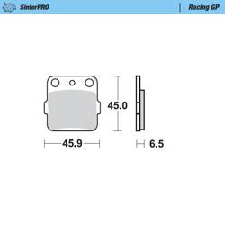 Moto-Master Hinterrad-Bremsbeläge YAMAHA YZ 80/85 93-19 / YZ 65 19-20