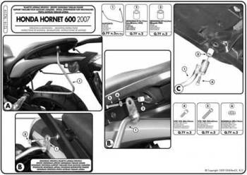 KAPPA seitlicher Gepäckträger Honda CB 600F HORNET 07-09