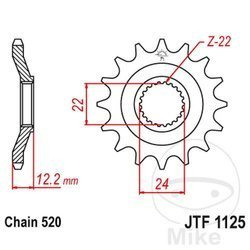 Ritzel vorne JT JTF1125.16 (16Z)