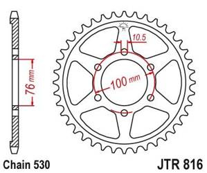 Stahl Kettenrad Hinten JT JTR816.45 ilość zębów 45Z