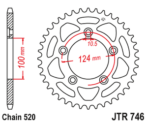 JT Hinteres Ritzel Stahl [39 Zähne] DUCATI SCRAMBLER 1100 18-19