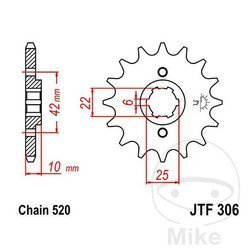 Ritzel vorne JT JTF306.14 (14Z)