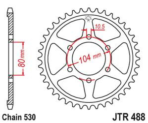 JT Hinteres Ritzel Stahl [39 Zähne] KAWASAKI KZ 650 SR 77-80 / Z 500B3 81 / Z 400F 8385