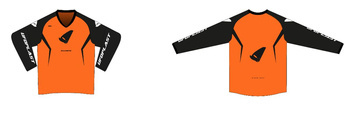 UFO Bamberg Langarm-Radtrikot orange, schwarz