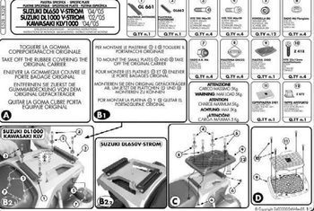 KAPPA Mittelgepäckträger Suzuki DL 650 V-STROM (04-11), DL 1000 V-STROM (02-11)