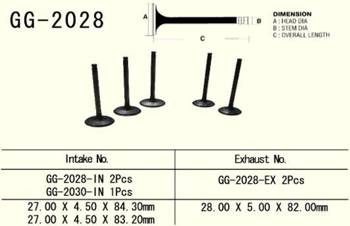 Vesrah Einlassventil mitte YAMAHA YZF 400/426 98-00