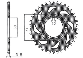 Sunstar Kettenrad aus Stahl HONDA CB 250 TWO FIFTY / NIGHTHAWK 92-02 / CMX250 REBEL [31]