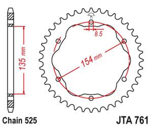 JT Hinteres Ritzel Aluminium [38 Zähne] DUCATI 1098/R /S 07-09 / STREETFIGHTER 1099 09-13 / 1198R/S 09-11 / 1199 PANIGALE 12-15 / 1299 PANIGALE 15-19 / PANIGALE V4S 18-21 / MONSTER 1200 14-20