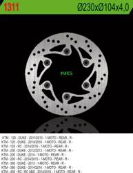 NG Bremsscheibe hinten KTM DUKE 125/200/390 11-20 / RC 200/390 14-20