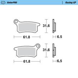 Moto-Master Bremsbeläge vorne/hinten KTM SX 65 09-21 / GASGAS MC 65 21- / HUSQVARNA TC 65 17- / SX 85 04-11