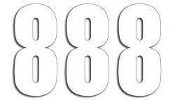 BLACKBIRD Zahlenaufkleber 8